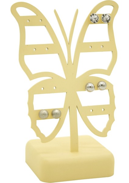 8'li Kelebek Metal Kuyumcu Vitrin Küpelik Takı Aksesuarı fiyatları