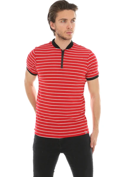 Lenasso Jakarlı Polo Yaka T-Shirt