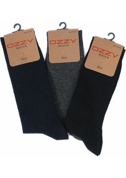 Ozzy Socks 3'lü Viskon Dikişsiz  Erkek Soket Çorap 4 Mevsim