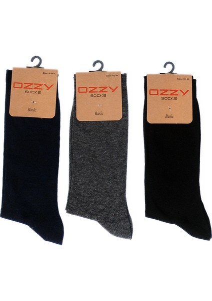 Ozzy Socks 3'lü Viskon Dikişsiz  Erkek Soket Çorap 4 Mevsim