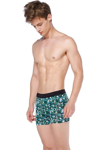 Siyah - Yeşil Compact Yapboz Boxer