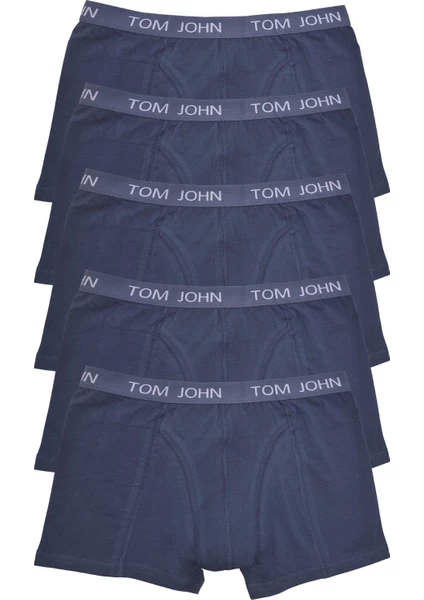 Tom John İndigo Erkek Boxer 5'li Paket