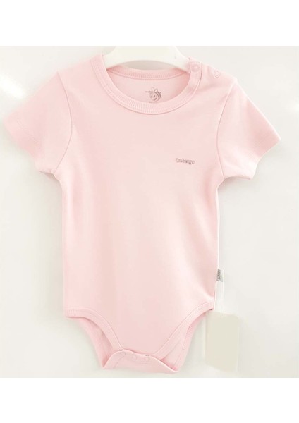 Kısa Kollu Bebek Body Pembe