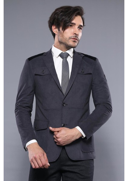 Kapitone Dikişli Velvet Ceket