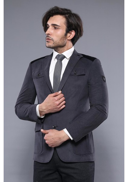 Kapitone Dikişli Velvet Ceket