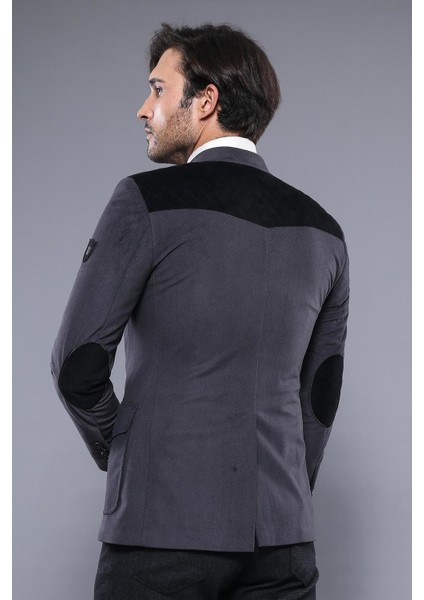 Kapitone Dikişli Velvet Ceket