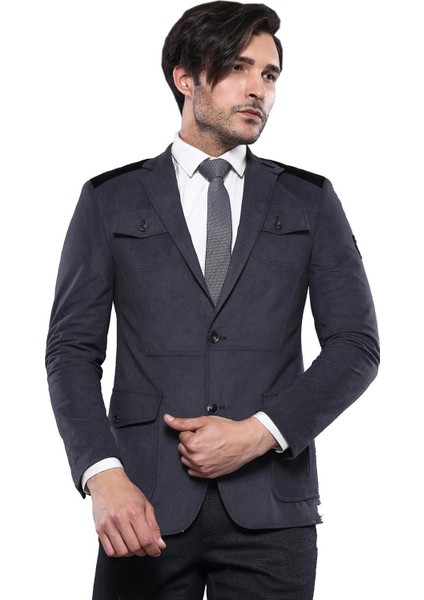 Kapitone Dikişli Velvet Ceket