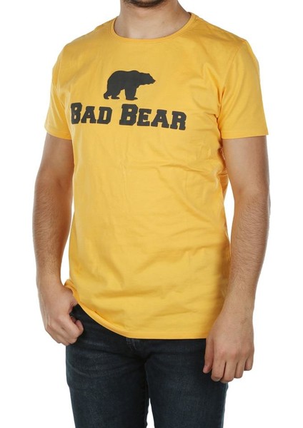 Bad Bear Erkek Hardal Bisiklet Yaka T-Shirt