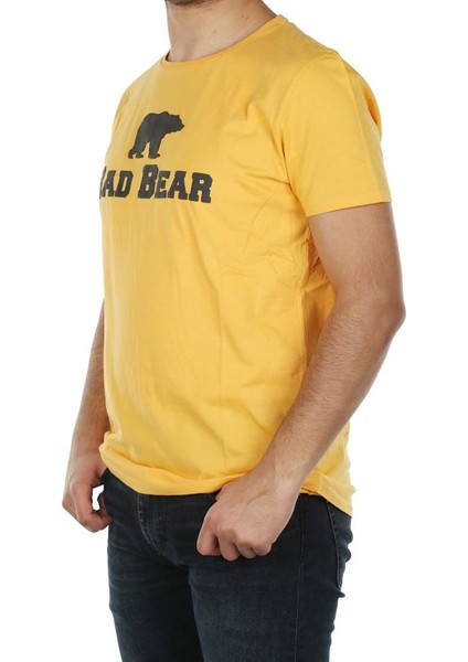 Bad Bear Erkek Hardal Bisiklet Yaka T-Shirt