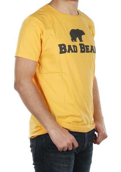 Bad Bear Erkek Hardal Bisiklet Yaka T-Shirt