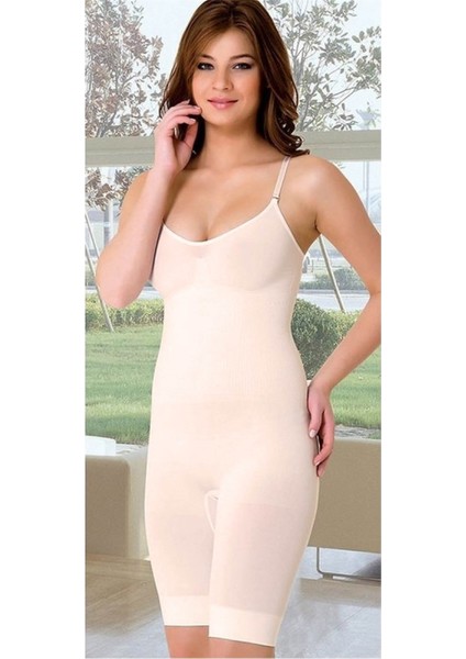 Kadın Emay 2011 Dikişsiz Tam Boy Boxer Korse Ten