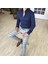 Italyan Stil Slim Fit Dik Yaka Saten Erkek Gömlek Lacivert T4741 1