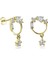 Yapar Jewellery 14 Ayar Altın Damla ve Baget Taşlı Piercing 1