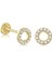 Yapar Jewellery 14 Ayar Altın Taşlı Daire Tragus Piercing 1