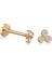 Yapar Jewellery 14 Ayar Altın 3 Taşlı Kulak Piercing 1