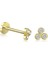Yapar Jewellery 14 Ayar Altın 3 Taşlı Kulak Piercing 1
