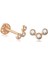 Yapar Jewellery 14 Ayar Altın Asimetrik 3 Taşlı Kulak Piercing 1