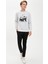 Slim Fit Bisiklet Yaka Hayvan Desenli Uzun Kollu Sweatshirt R8556AZ20AU 2