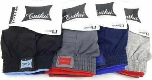 Tutku 6'lı Erkek Düğmeli Penye Rahat Kesim Boxer