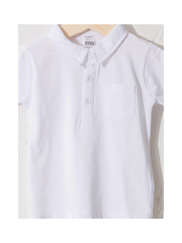 Beyaz Erkek Bebek Polo Yaka Basic Tisort Lc Waikiki