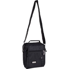 Seventeen 2248 Çok Gözlü Erkek El Ve Omuz Askılı Çanta Siyah