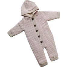 Puppis Baby Petek Örgü Kapşonlu Welsoft Triko Tulum