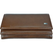 Karalı Taba Renk  Deri Kadın Cüzdan,kartlık