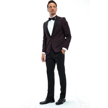 Morven Modena Ceremonia Damatlık Koyu Bordo