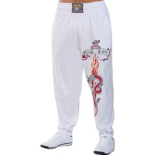 Big Sam Beyaz Pamuk Antrenman Pantolonu 1054