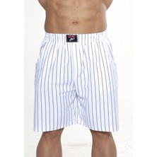 Big Sam Çizgili Beyaz Şort 1350