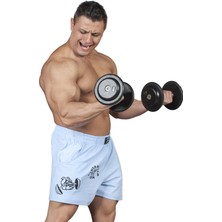 Big Sam Fitness Antrenman Şortu Kısa Kesim Mavi 1326