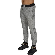 Big Sam Gri Desenli Slim Fit Eşofman Altı Stilya 808