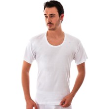 Tutku 3 Adet  0103 Beyaz Yarım Kol Fanila Beyaz