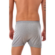 Tutku 6 Adet  0117  Pamuklu Düğmeli Erkek Boxer Gri