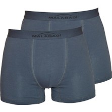 Malabadi Erkek Boxer 2'li Penye Cotton Füme 075