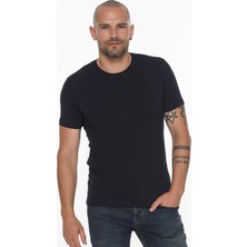 Dewberry İkili Set T8569 Bisiklet Yaka Erkek T-Shirt-Beyaz - Lacivert