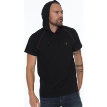 Dewberry İkili Set T8570 Kapüşonlu Erkek T-Shirt-Siyah-Antrasit