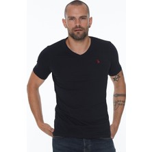 Dewberry T8568 V Yaka Erkek T-Shirt-Lacivert