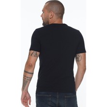 Dewberry T8568 V Yaka Erkek T-Shirt-Lacivert