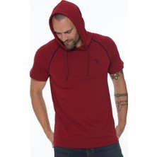 Dewberry T8570 Kapüşonlu Erkek T-Shirt-Bordo