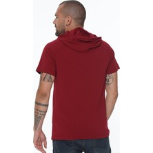 Dewberry T8570 Kapüşonlu Erkek T-Shirt-Bordo