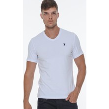 Dewberry Üçlü Set T8568 V Yaka Erkek T-Shirt-Antrasit-Beyaz-Lacivert