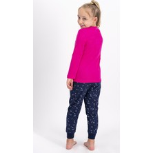 U.S. Polo Assn. Fuşya Lisanslı Kız Çocuk Pijama Takımı