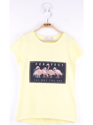 Toontoy Kız Çocuk Flamingo Baskılı T-Shirt