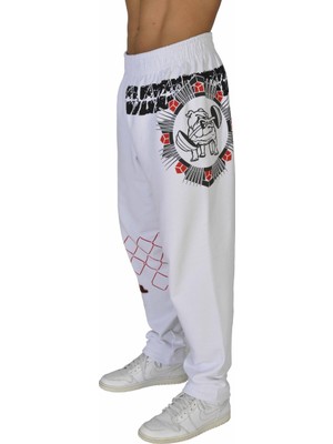 Big Sam Beyaz Kışlık Alt Eşofman 1143