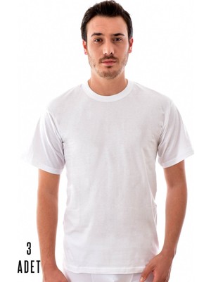 Seher 3 Adet  0003 Erkek Yarım Kol Fanila Beyaz