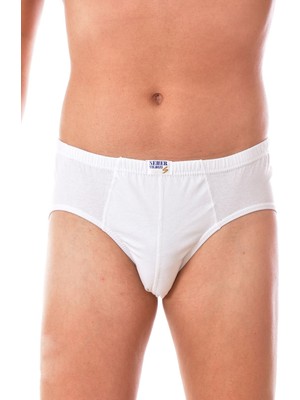 Seher 12 Adet  0005 Erkek Penye Slip Beyaz