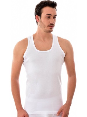 Tutku 12 Adet  0102 Erkek Ribana Atlet Beyaz