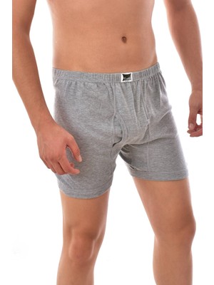 Tutku 0111 Erkek Paçalı Gri Boxer %100 Cotton 6 Adet Konforlu ve Şık Tasarım