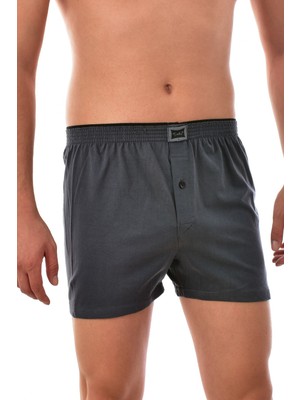 Tutku 3 Adet  0117 Pamuklu Düğmeli Erkek Boxer Füme
